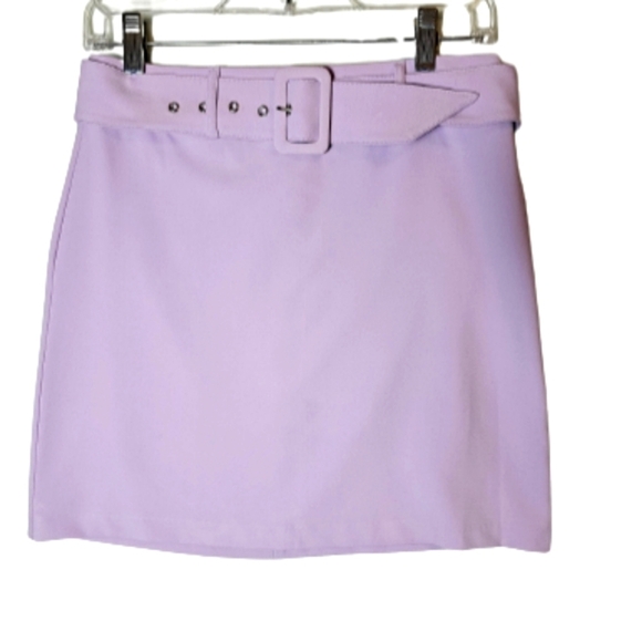 BCBGeneration Lavender Belted Skirt Women's Size 2 NWT - Picture 1 of 12